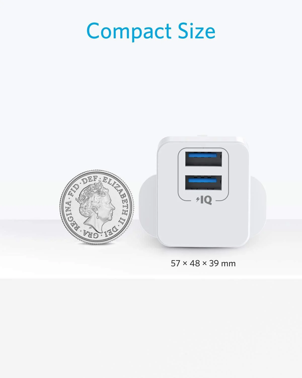 شارژر دیواری دوشاخه USB انکر PowerPort Mini، شارژر دیواری فوق العاده جمع و جور، خروجی 2.4 آمپر برای سری آیفون 16/16 پرو/16 پلاس/16 پرو مکس، 15/14/13/12، آیپد، سامسونگ، هواوی، شیائومی و غیره شارژر دیواری دوشاخه USB انکر PowerPort Mini، شارژر دیواری فوق العاده جمع و جور، خروجی 2.4 آمپر برای سری آیفون 16/16 پرو/16 پلاس/16 پرو مکس، 15/14/13/12، آیپد، سامسونگ، هواوی، شیائومی و غیره