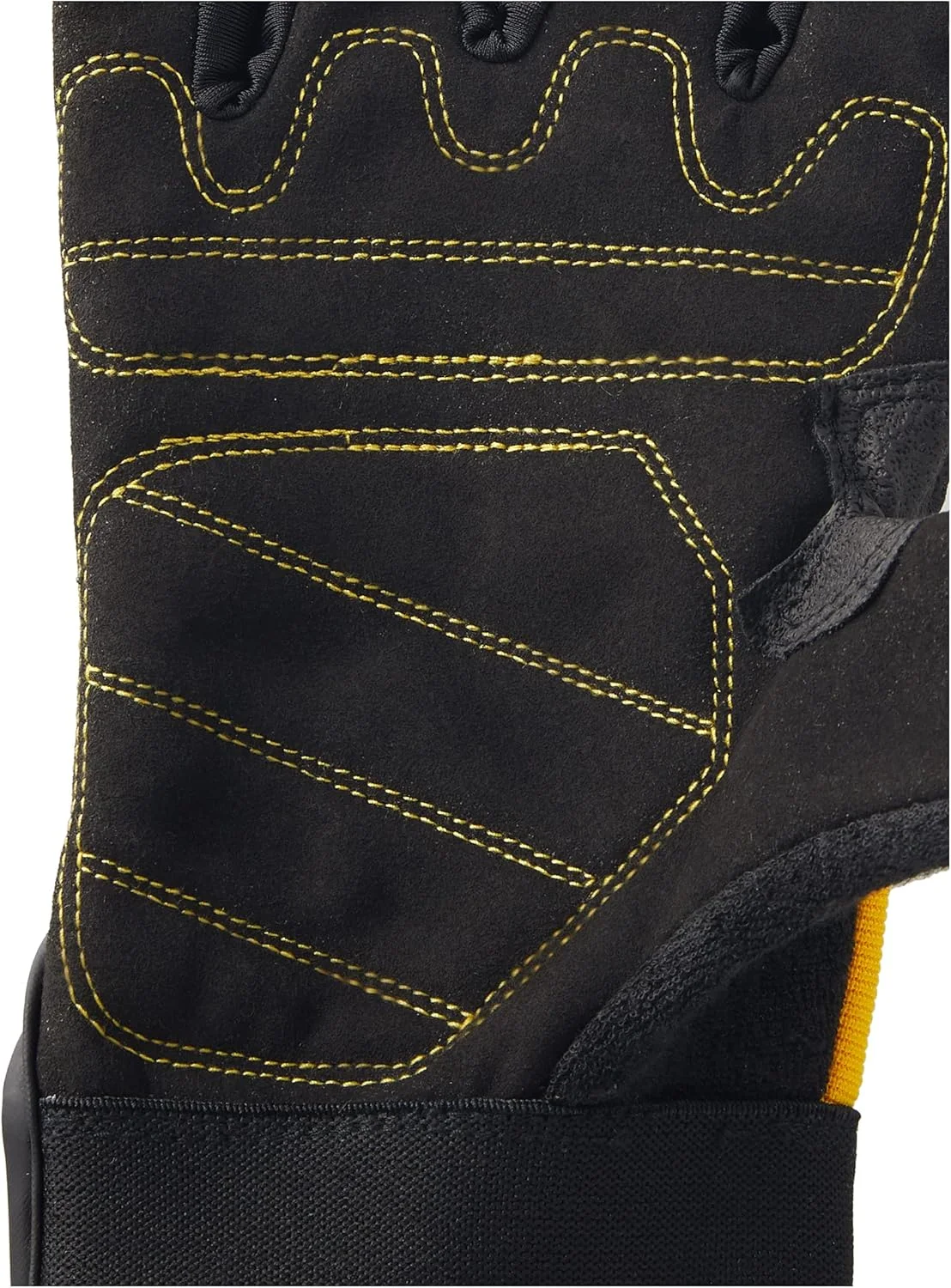 دستکش کار Dewalt DPG20XL با کف دست چرمی مصنوعی و پشت اسپندکس و مچ چسبی، سایز ایکس لارج دستکش کار Dewalt DPG20XL با کف دست چرمی مصنوعی و پشت اسپندکس و مچ چسبی، سایز ایکس لارج