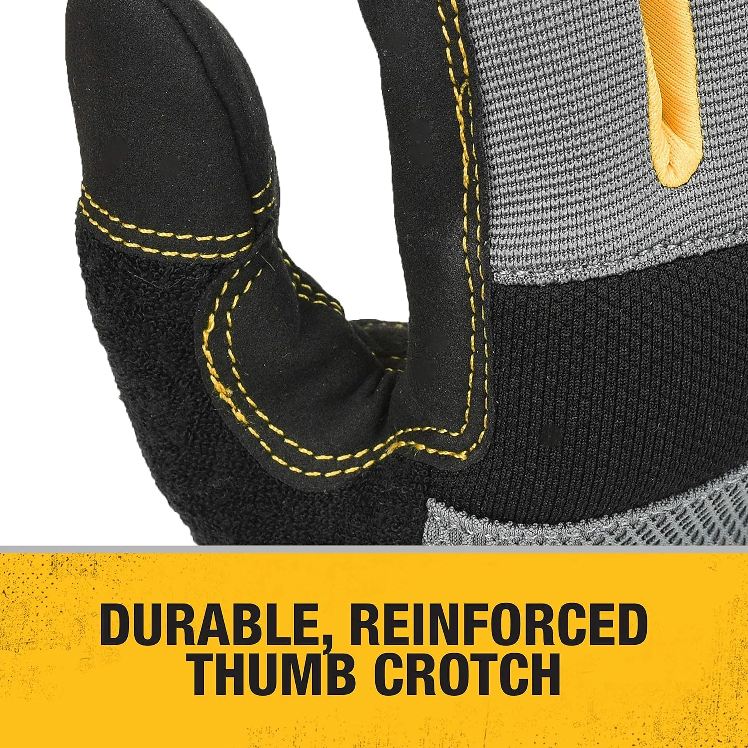 دستکش چرمی مصنوعی DEWALT 211 با بست قلاب و حلقه سایز L