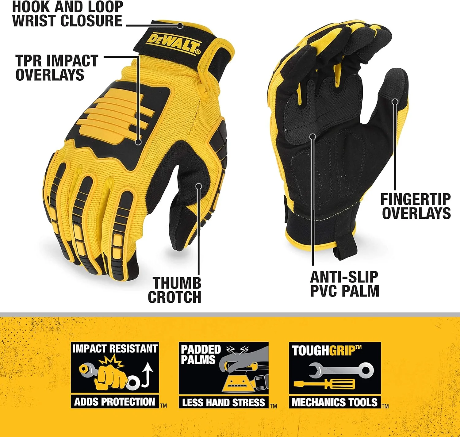 دستکش کار DEWALT مدل DPG781 مناسب بزرگسالان، سایز مدیوم، بسته 1 عددی دستکش کار DEWALT مدل DPG781 مناسب بزرگسالان، سایز مدیوم، بسته 1 عددی