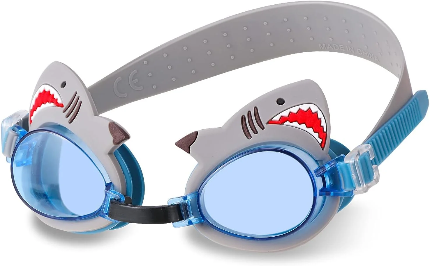 عینک شنا KASTWAVE، عینک شنا بچه گانه، عینک شنا کودکان با محافظت UV و ضد مه، بدون نشتی، بند قابل تنظیم، طراحی پل بینی انعطاف پذیر، عینک شنا برای کودکان