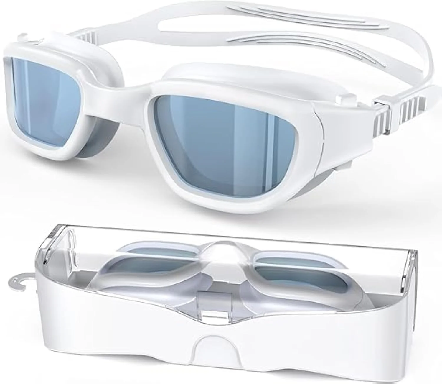 KASTWAVE Swimming Goggles, Anti-Fog Swim Goggles, Polarized UV Protection Adult Goggles, Pool Goggles for Men Women
