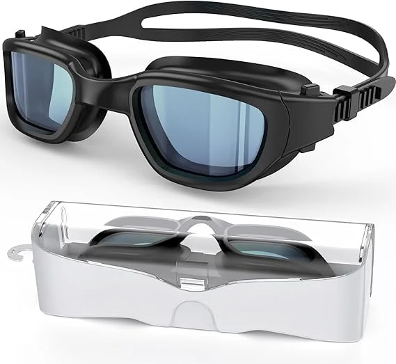 Swimming Goggles, Anti-Fog Swim Mask, Polarized UV Protection Adult Goggles, Pool Goggles for Men Women