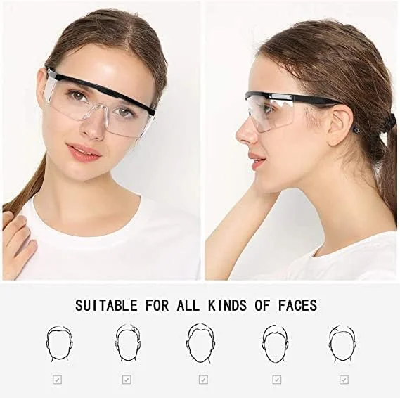 KASTWAVE Safety Goggles, 5PCS Adjustable Wide-Vision Protective Glasses, Lightweight Fog-Proof Safety Goggles