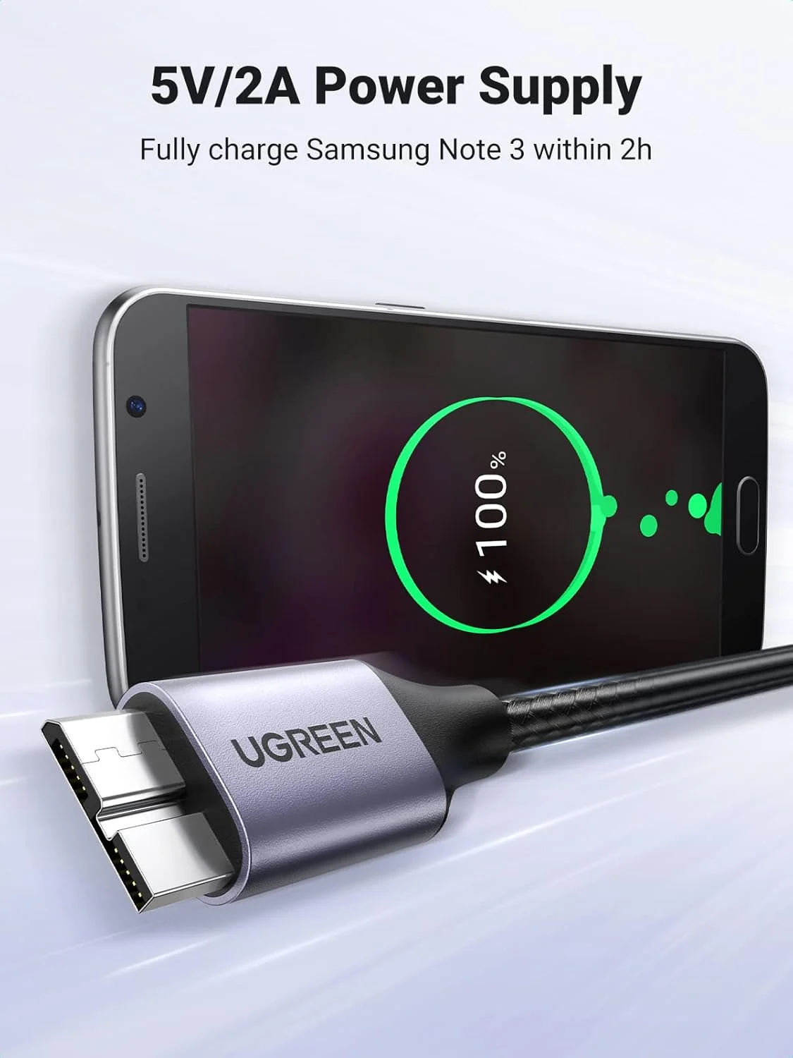کابل میکرو USB 3.0 یوگرین، کابل 1 متری USB 3.0 A نر به میکرو B، کابل هارد اکسترنال بافته شده نایلونی سازگار با Samsung Galaxy S5، Note 3، دوربین WD، هارد دیسک و غیره کابل میکرو USB 3.0 یوگرین، کابل 1 متری USB 3.0 A نر به میکرو B، کابل هارد اکسترنال بافته شده نایلونی سازگار با Samsung Galaxy S5، Note 3، دوربین WD، هارد دیسک و غیره