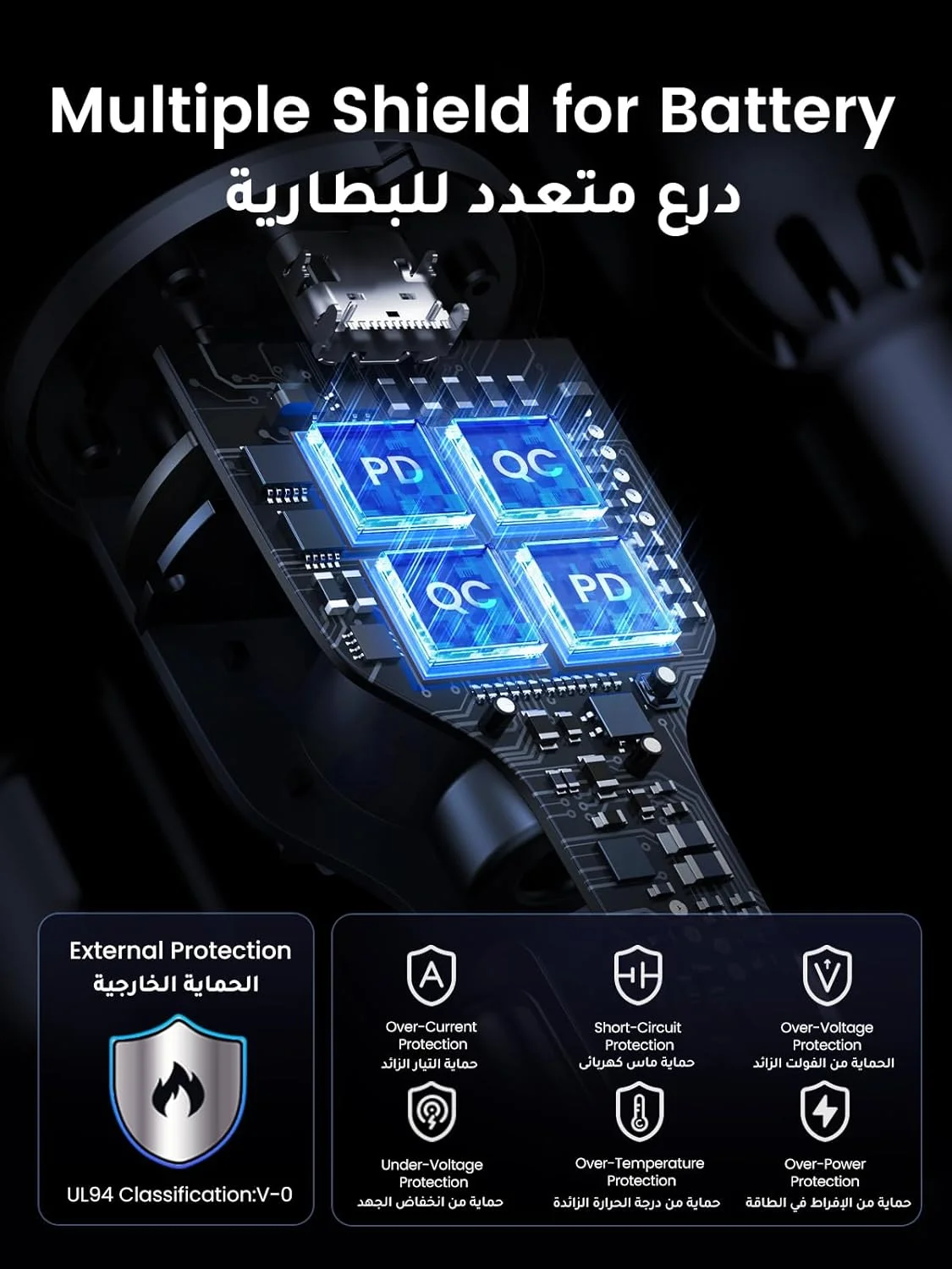 شارژر فندکی سریع 130 واتی تایپ C یوگرین برای آیفون 17، آداپتور برق خودرو USB مک بوک 3 پورت به همراه کابل USB C 100 واتی، شارژر خودرو برای سری Samsung S25، آیفون، استیم دک، مک بوک، لپ تاپ، تبلت شارژر فندکی سریع 130 واتی تایپ C یوگرین برای آیفون 17، آداپتور برق خودرو USB مک بوک 3 پورت به همراه کابل USB C 100 واتی، شارژر خودرو برای سری Samsung S25، آیفون، استیم دک، مک بوک، لپ تاپ، تبلت
