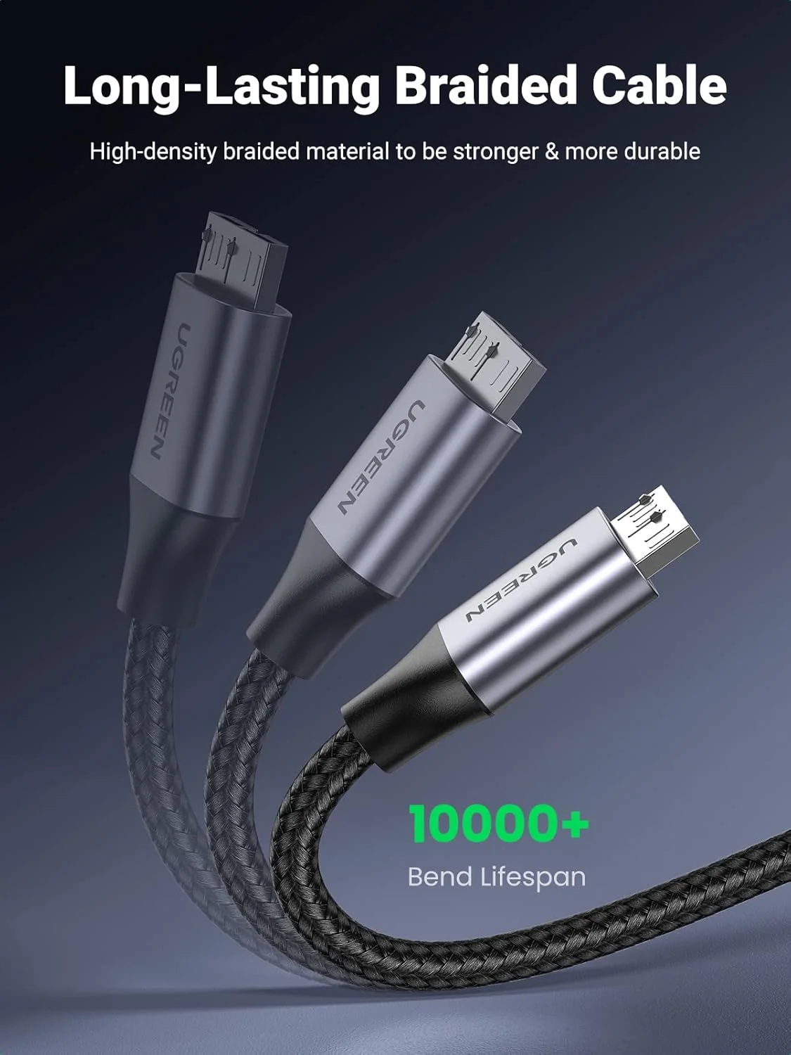 کابل میکرو USB 3.0 یوگرین، کابل 1 متری USB 3.0 A نر به میکرو B، کابل هارد اکسترنال بافته شده نایلونی سازگار با Samsung Galaxy S5، Note 3، دوربین WD، هارد دیسک و غیره کابل میکرو USB 3.0 یوگرین، کابل 1 متری USB 3.0 A نر به میکرو B، کابل هارد اکسترنال بافته شده نایلونی سازگار با Samsung Galaxy S5، Note 3، دوربین WD، هارد دیسک و غیره