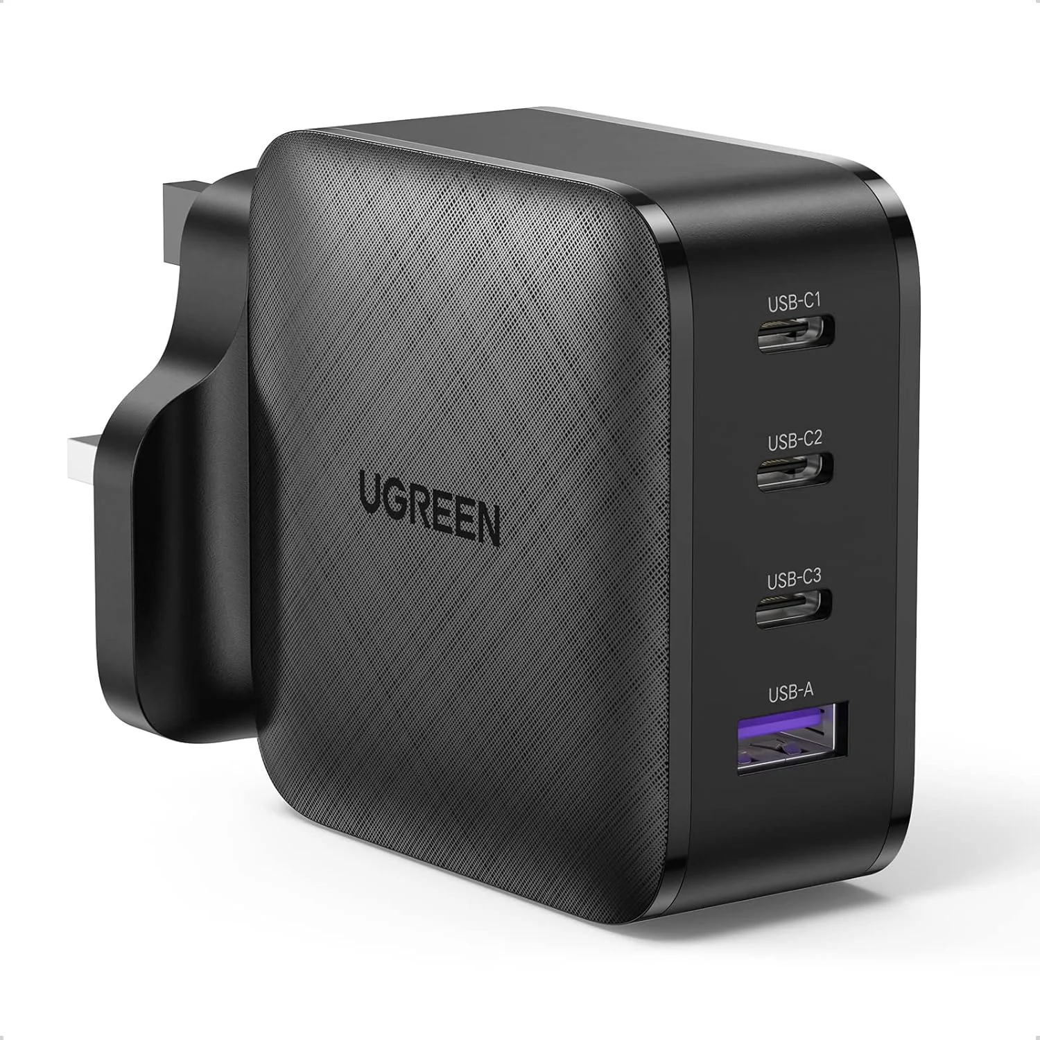 شارژر دیواری GaN یوگرین با 4 پورت Type C و توان 65 وات، آداپتور برق رسانی سریع USB C QC 3.0 سازگار با لپ تاپ، HP، Dell، MacBook Air، iPad، iPhone 17 Pro Max، Samsung، Xiaomi