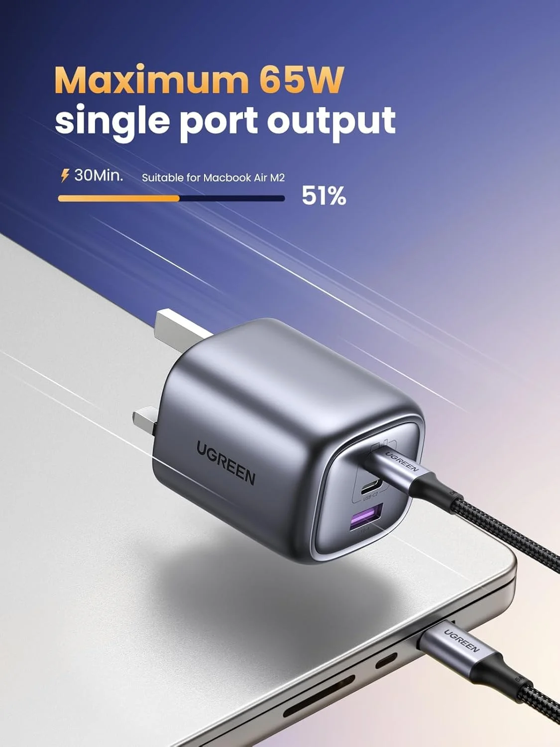 شارژر 65 واتی 3 پورت تایپ C یوگرین Nexode، دوشاخه شارژ سریع دیواری USB-C تاشو، آداپتور شارژ لپ تاپ GaN سازگار با MacBook Air، HP/Dell/Lenovo، iPad، iPhone 17 Pro Max/16، Galaxy S24 Ultra/S23 شارژر 65 واتی 3 پورت تایپ C یوگرین Nexode، دوشاخه شارژ سریع دیواری USB-C تاشو، آداپتور شارژ لپ تاپ GaN سازگار با MacBook Air، HP/Dell/Lenovo، iPad، iPhone 17 Pro Max/16، Galaxy S24 Ultra/S23