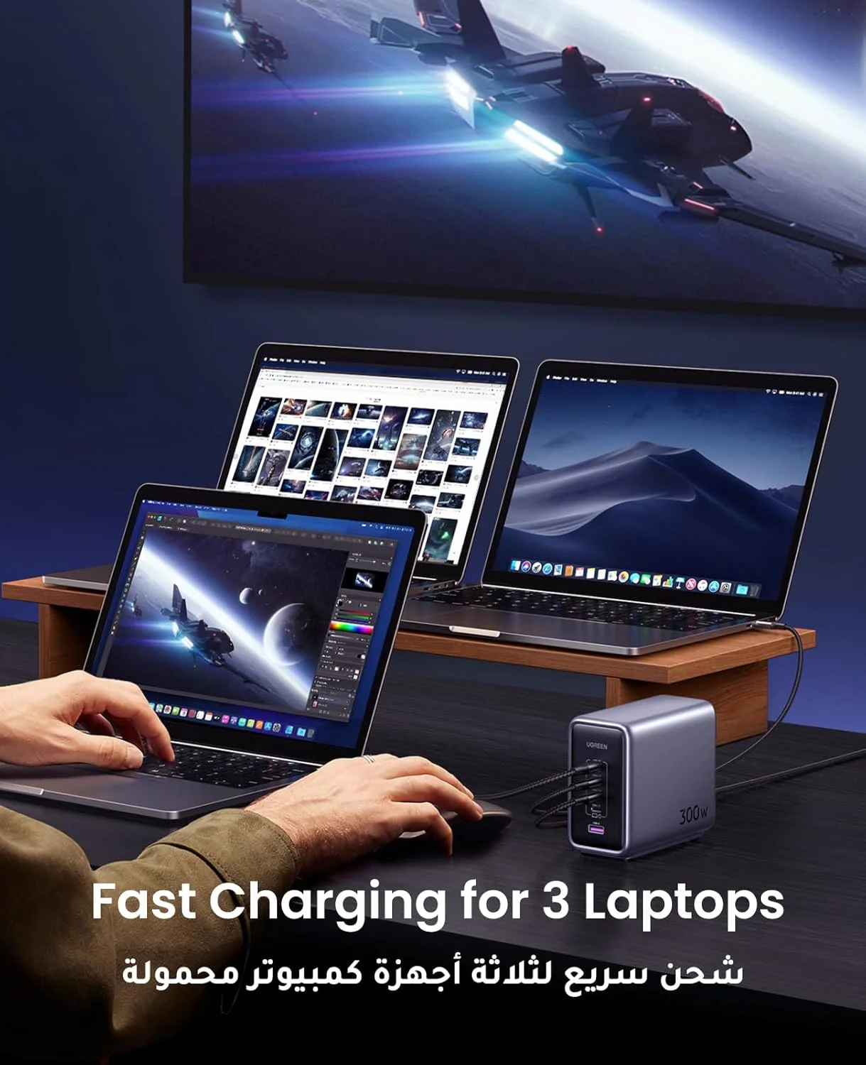 ایستگاه شارژ 5 پورت Type C یوگرین Nexode 300W با کابل 240W، آداپتور شارژ سریع GaN با محافظت چندگانه، شارژر لپ تاپ پایدار برای MacBook Air/Lenovo/iPad/iPhone 17 pro max (سیم دوشاخه 2 متری UK) ایستگاه شارژ 5 پورت Type C یوگرین Nexode 300W با کابل 240W، آداپتور شارژ سریع GaN با محافظت چندگانه، شارژر لپ تاپ پایدار برای MacBook Air/Lenovo/iPad/iPhone 17 pro max (سیم دوشاخه 2 متری UK)