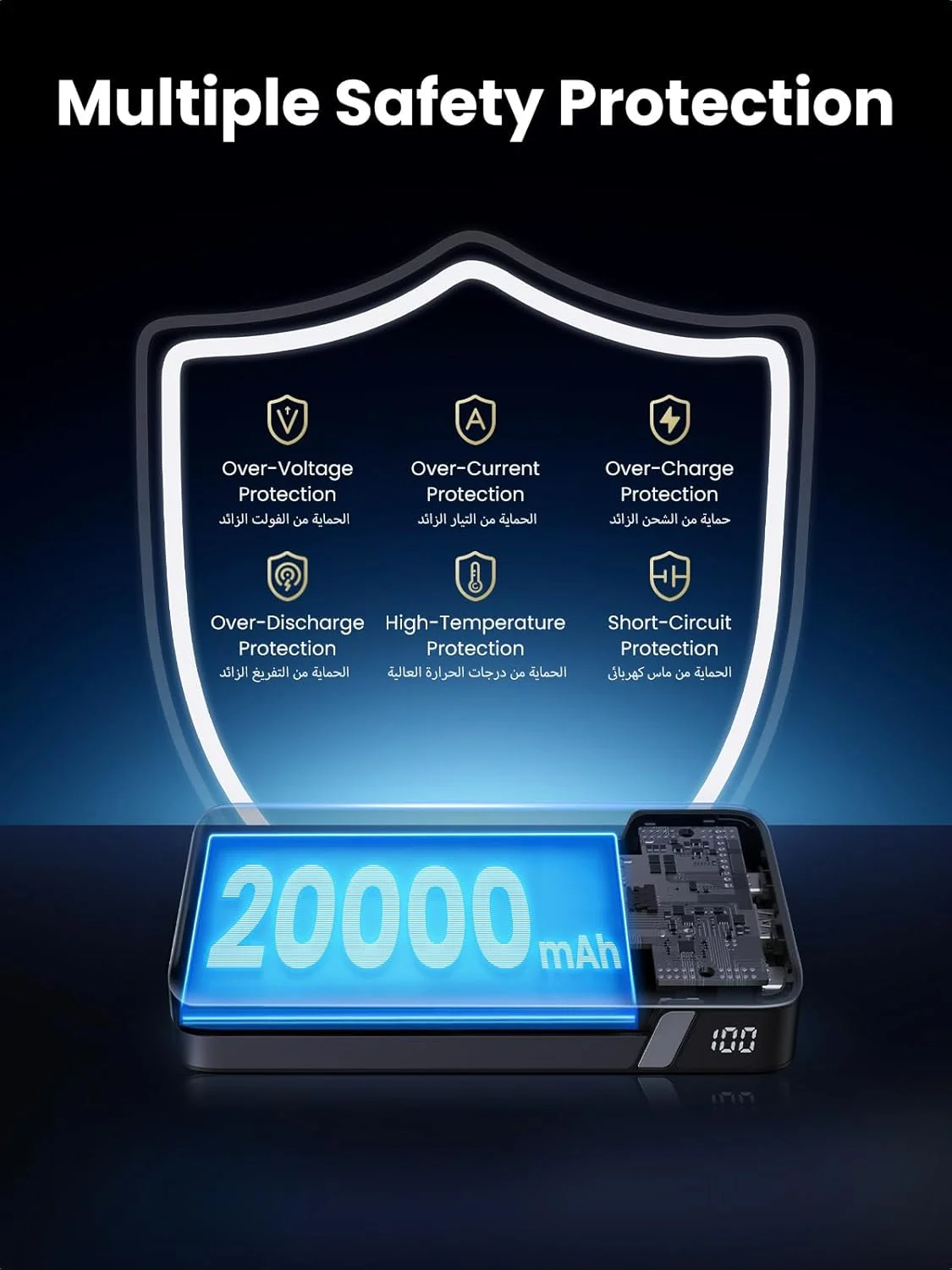 پاور بانک 20000mAh یوگرین، شارژر قابل حمل سریع 100 واتی، شارژر قابل حمل لپ تاپ با 2 پورت USB-C و 1 پورت USB-A، بسته باتری برای سری آیفون 17-12، مک بوک، دل، سامسونگ S25U، آیپد، ایرپادز پاور بانک 20000mAh یوگرین، شارژر قابل حمل سریع 100 واتی، شارژر قابل حمل لپ تاپ با 2 پورت USB-C و 1 پورت USB-A، بسته باتری برای سری آیفون 17-12، مک بوک، دل، سامسونگ S25U، آیپد، ایرپادز