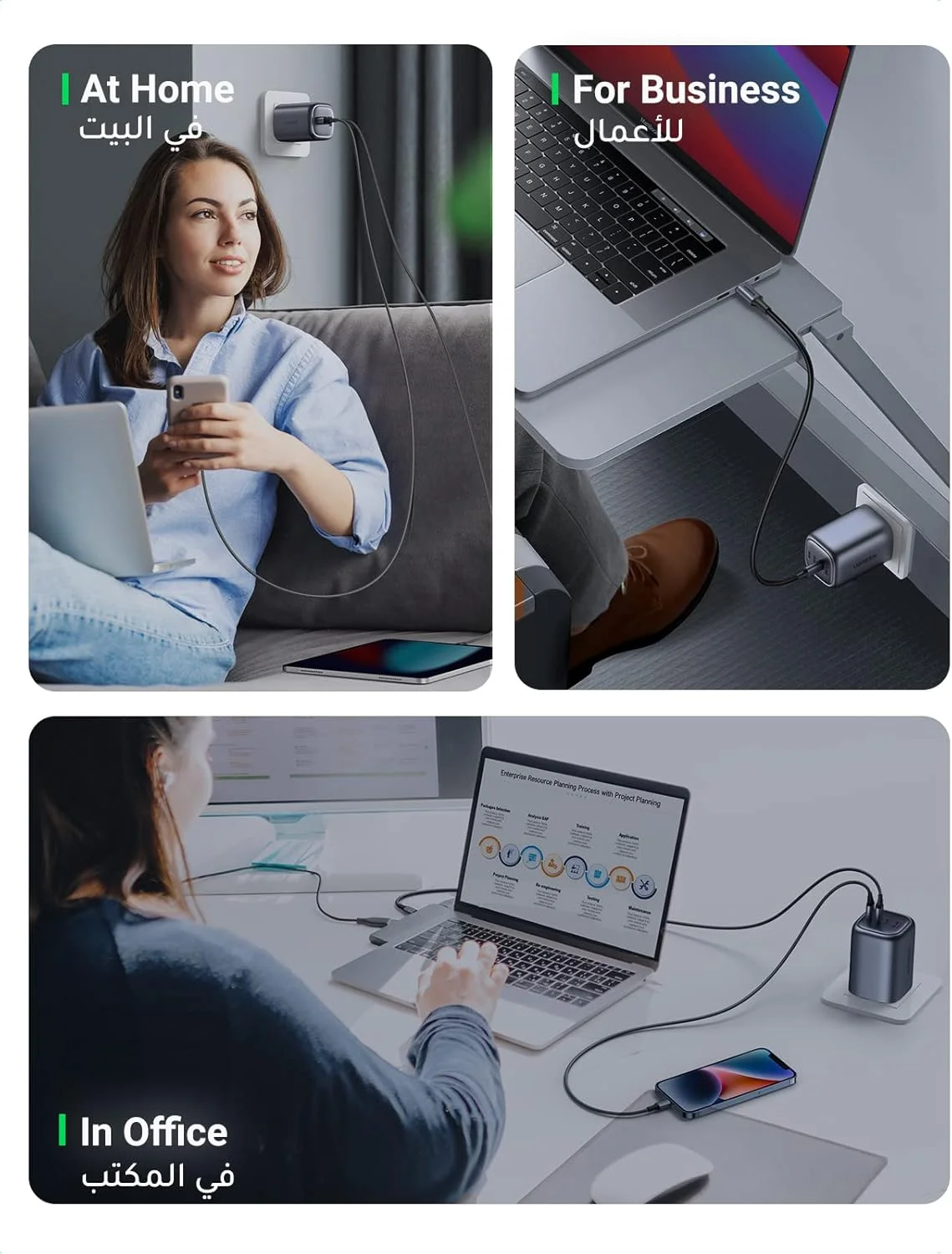 شارژر ۱۰۰ واتی USB-C یوگرین Nexode، آداپتور شارژ سریع دیواری ۴ پورت Type C GaN سازگار با MacBook Air، HP/Dell/Lenovo، iPhone 17/16 Pro Max، Galaxy S25 Ultra شارژر ۱۰۰ واتی USB-C یوگرین Nexode، آداپتور شارژ سریع دیواری ۴ پورت Type C GaN سازگار با MacBook Air، HP/Dell/Lenovo، iPhone 17/16 Pro Max، Galaxy S25 Ultra