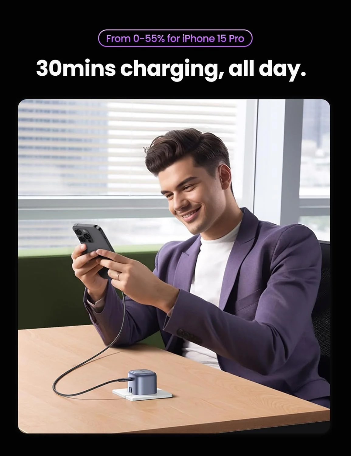 شارژر 30 واتی UGREEN با کابل برای آیفون 16 پرو، آداپتور برق USB C نکسود GaN تاشو، شارژر سامسونگ، مجموعه دوشاخه Type C با کابل USB 60 واتی 1 متری برای آیفون 16 پرو مکس/15، آیپد، گلکسی S25 و غیره شارژر 30 واتی UGREEN با کابل برای آیفون 16 پرو، آداپتور برق USB C نکسود GaN تاشو، شارژر سامسونگ، مجموعه دوشاخه Type C با کابل USB 60 واتی 1 متری برای آیفون 16 پرو مکس/15، آیپد، گلکسی S25 و غیره