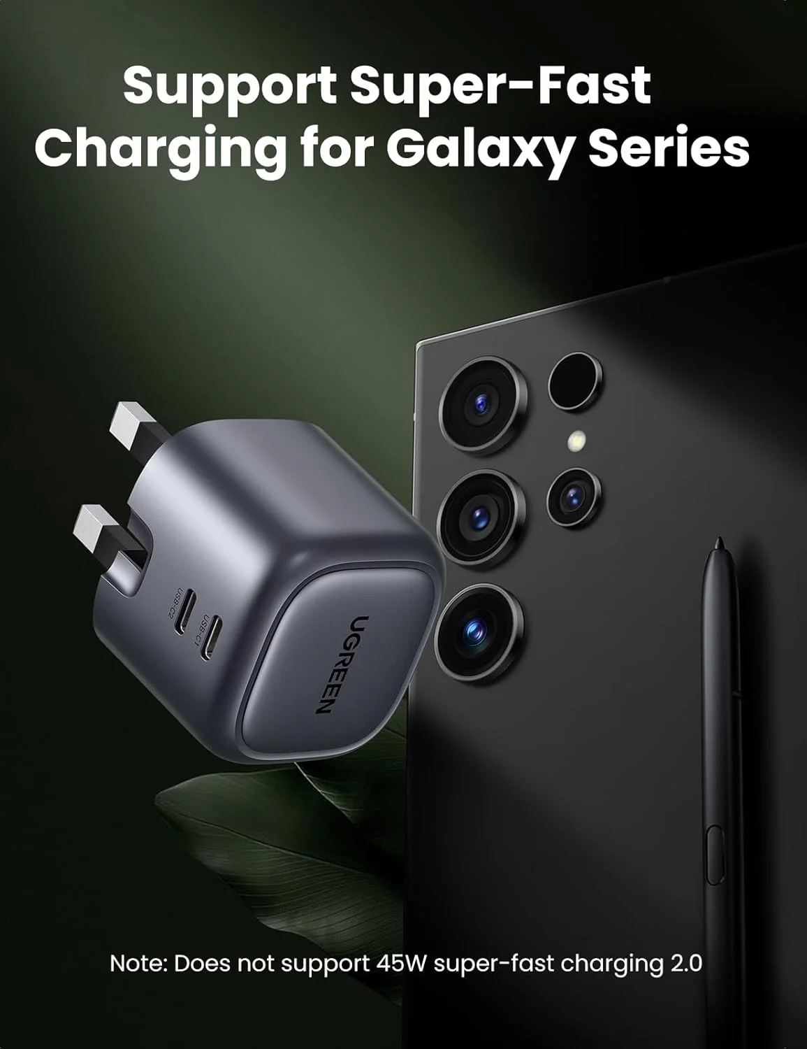 شارژر 45 واتی UGREEN Nexode GaN با دو پورت USB C، آداپتور تاشو 45 واتی Type C برای آیپد، آداپتور برق 25 واتی USB C برای Samsung S25 Ultra، iPhone 17 Pro Max، MacBook Air، iPad و غیره شارژر 45 واتی UGREEN Nexode GaN با دو پورت USB C، آداپتور تاشو 45 واتی Type C برای آیپد، آداپتور برق 25 واتی USB C برای Samsung S25 Ultra، iPhone 17 Pro Max، MacBook Air، iPad و غیره