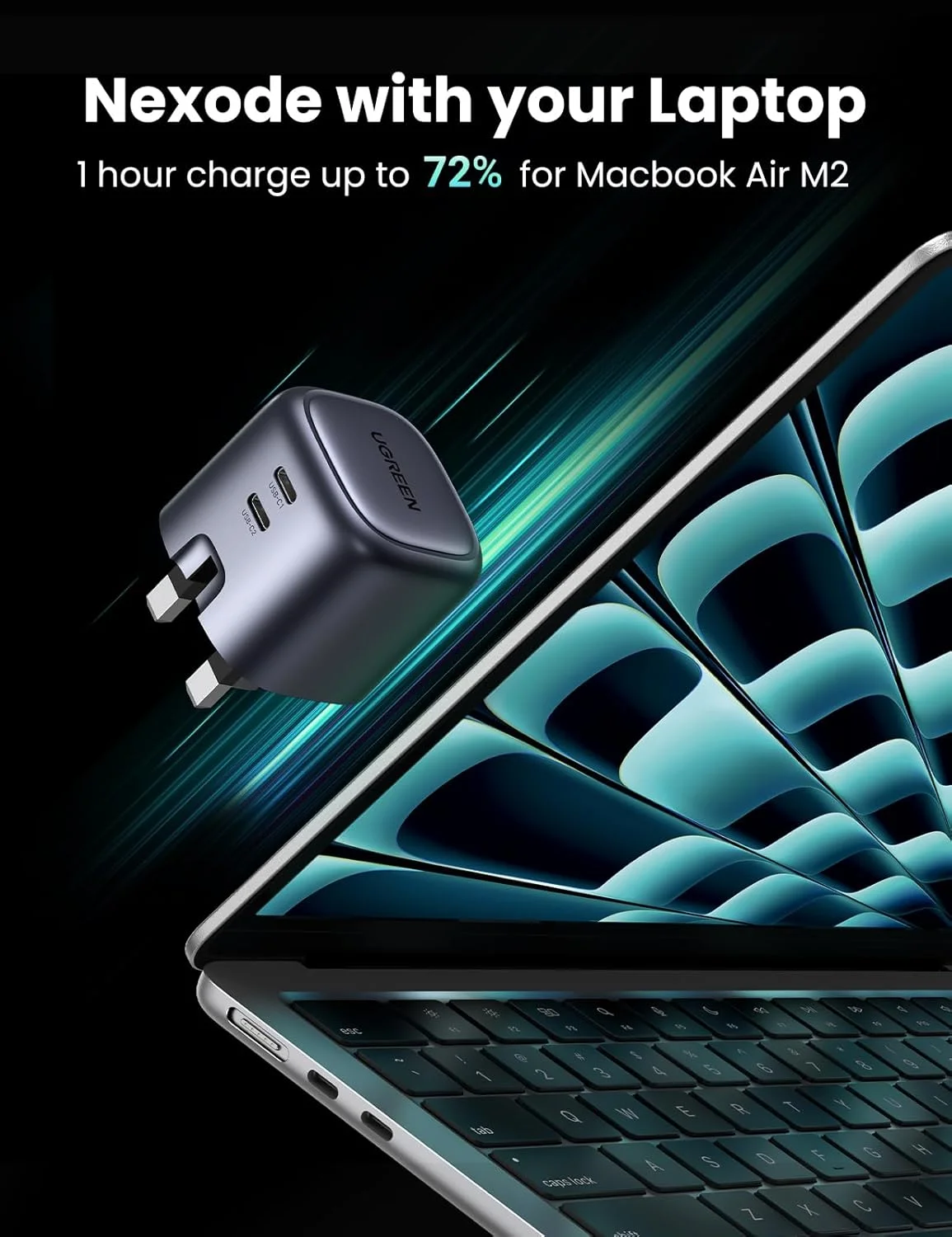 شارژر 45 واتی UGREEN Nexode GaN با دو پورت USB C، آداپتور تاشو 45 واتی Type C برای آیپد، آداپتور برق 25 واتی USB C برای Samsung S25 Ultra، iPhone 17 Pro Max، MacBook Air، iPad و غیره شارژر 45 واتی UGREEN Nexode GaN با دو پورت USB C، آداپتور تاشو 45 واتی Type C برای آیپد، آداپتور برق 25 واتی USB C برای Samsung S25 Ultra، iPhone 17 Pro Max، MacBook Air، iPad و غیره