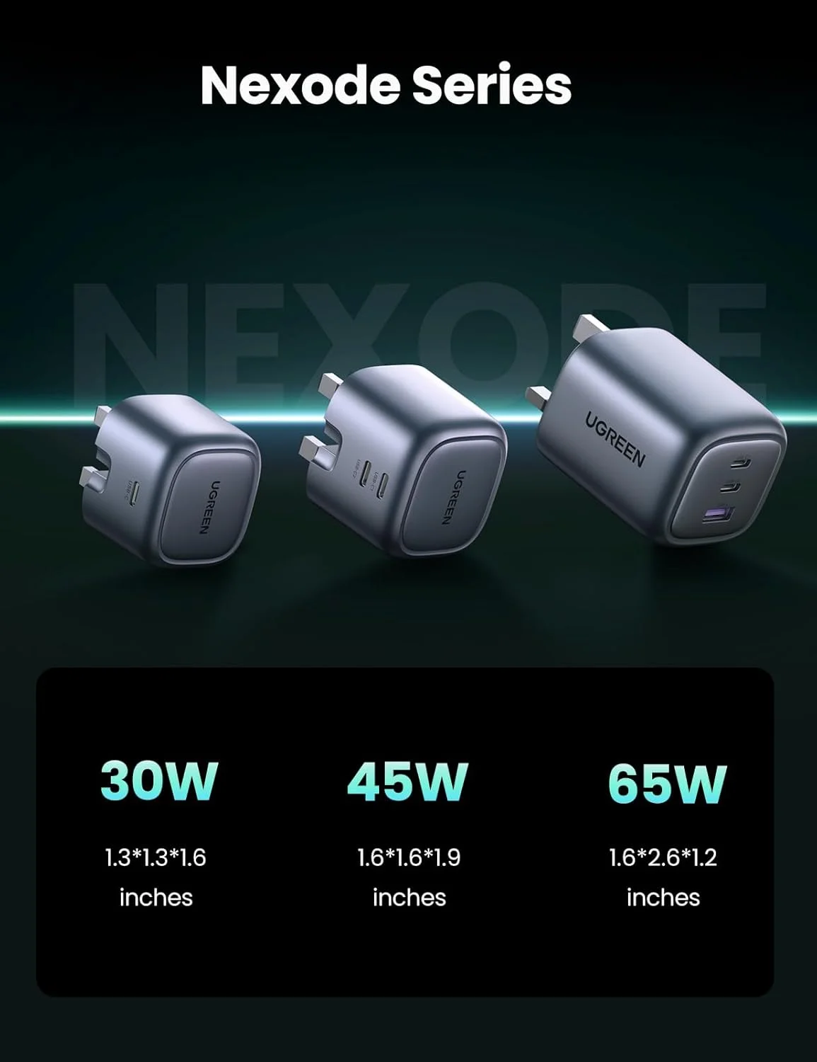 شارژر 45 واتی UGREEN Nexode GaN با دو پورت USB C، آداپتور تاشو 45 واتی Type C برای آیپد، آداپتور برق 25 واتی USB C برای Samsung S25 Ultra، iPhone 17 Pro Max، MacBook Air، iPad و غیره شارژر 45 واتی UGREEN Nexode GaN با دو پورت USB C، آداپتور تاشو 45 واتی Type C برای آیپد، آداپتور برق 25 واتی USB C برای Samsung S25 Ultra، iPhone 17 Pro Max، MacBook Air، iPad و غیره
