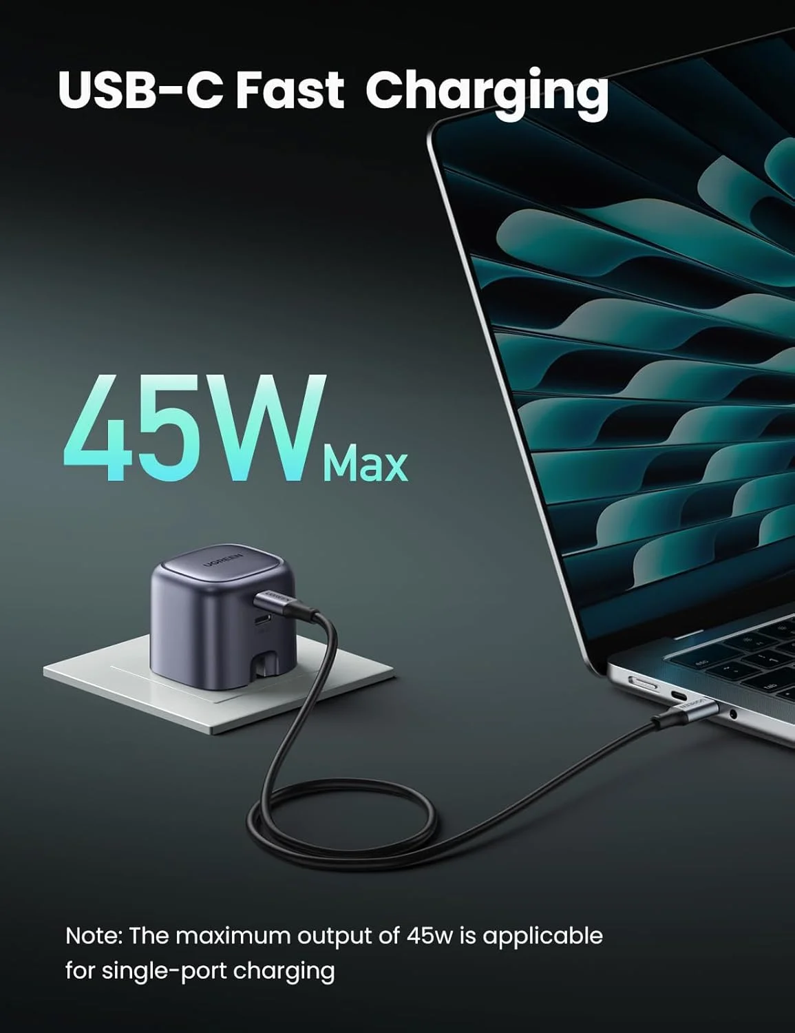 شارژر 45 واتی UGREEN Nexode GaN با دو پورت USB C، آداپتور تاشو 45 واتی Type C برای آیپد، آداپتور برق 25 واتی USB C برای Samsung S25 Ultra، iPhone 17 Pro Max، MacBook Air، iPad و غیره شارژر 45 واتی UGREEN Nexode GaN با دو پورت USB C، آداپتور تاشو 45 واتی Type C برای آیپد، آداپتور برق 25 واتی USB C برای Samsung S25 Ultra، iPhone 17 Pro Max، MacBook Air، iPad و غیره
