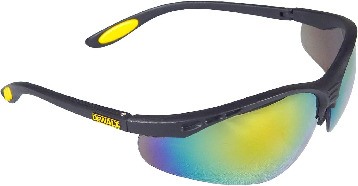 عینک ایمنی محافظتی با عملکرد بالا Dewalt DPG58-6C Reinforcer Fire Mirror با دسته های لاستیکی