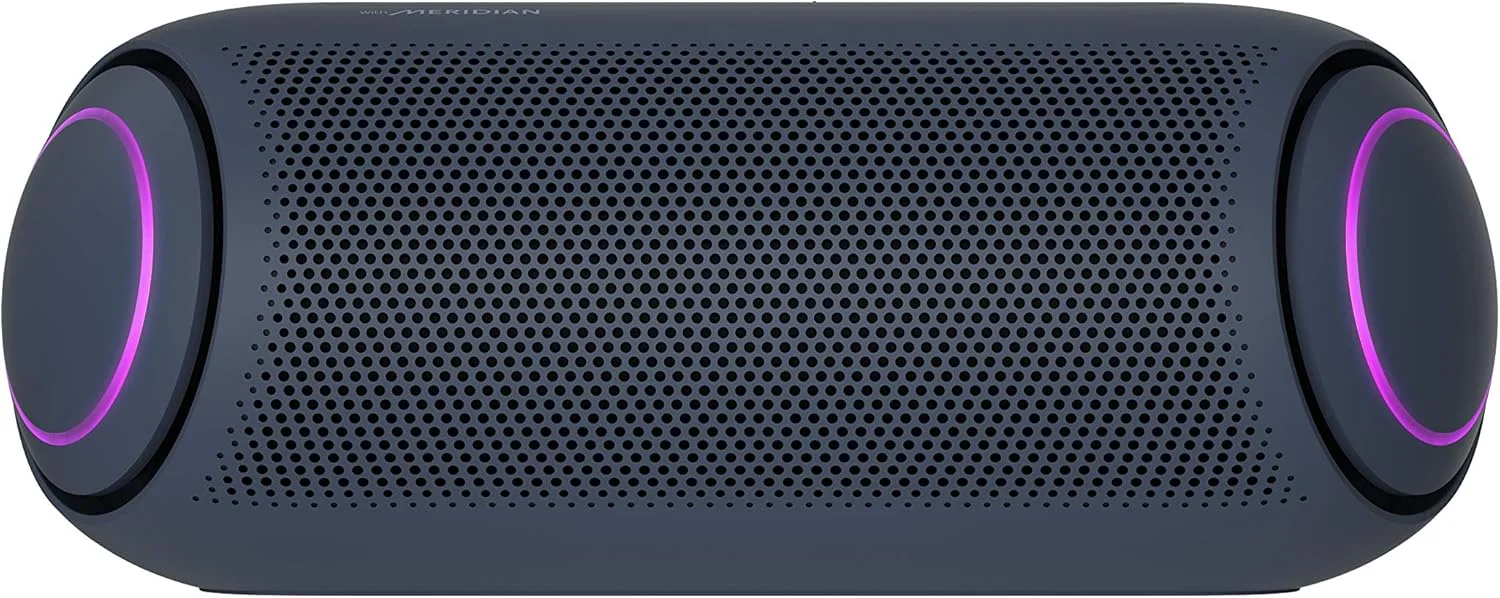 اسپیکر بلوتوثی بی سیم قابل حمل ال جی XBOOM Go PL7 با عمر باتری تا 24 ساعت، اسپیکر بلوتوثی مهمانی مقاوم در برابر آب IPX5، سازگار با تلویزیون ال ای دی ال جی، مشکی