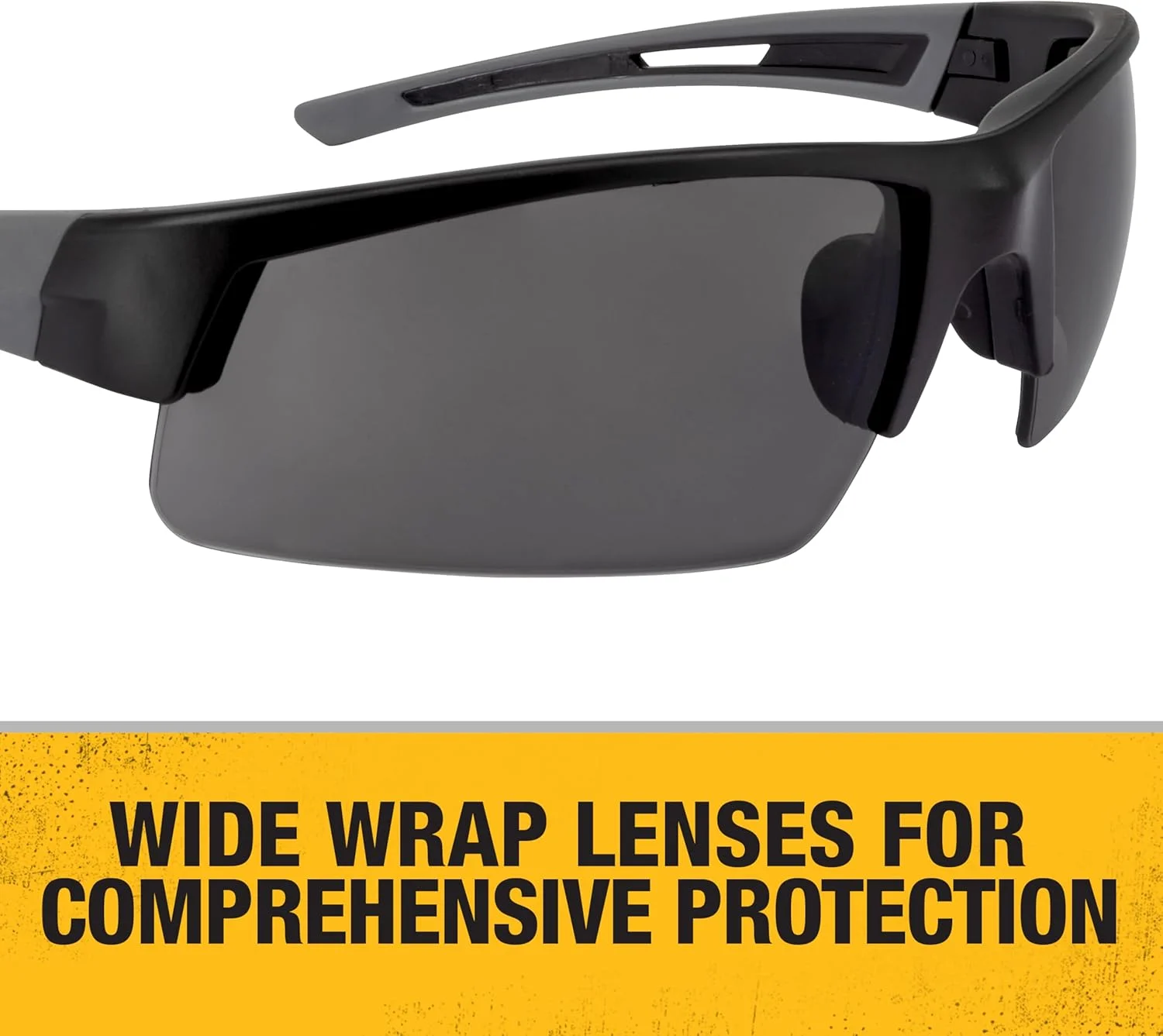 DEWALT Unisex DPG100 Half Frame Comfort Fit Protective Eyewear Black Frame Smoke Lens DEWALT Unisex DPG100 Half Frame Comfort Fit Protective Eyewear Black Frame Smoke Lens