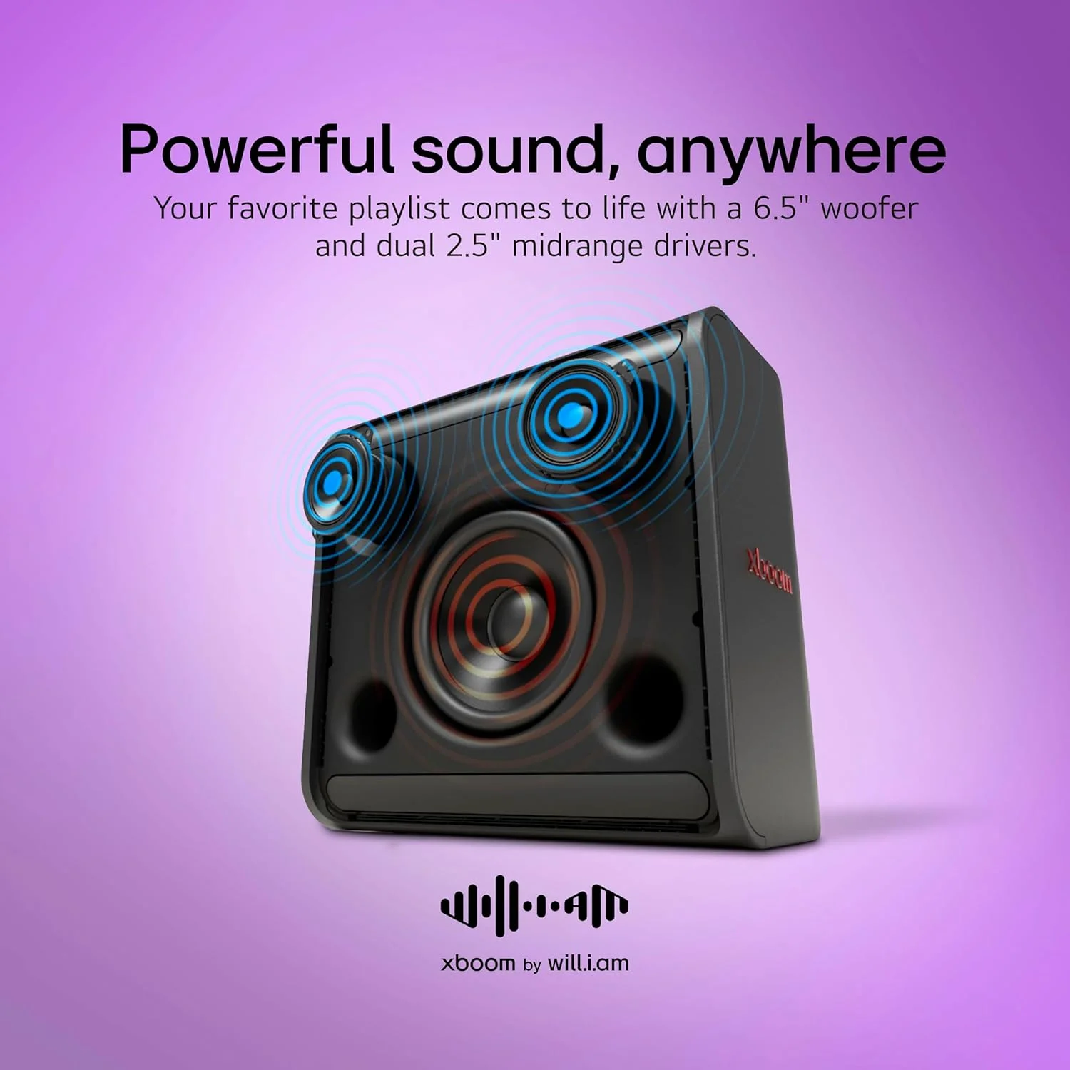 اسپیکر بلوتوثی LG xboom STAGE301 اثر will.i.am، ووفر 6.5 اینچی و درایورهای دوگانه 2.5 اینچی میان رده، تا 11 ساعت پخش، طراحی چند منظوره، مقاوم در برابر آب IPX4، نورپردازی xboom، مشکی اسپیکر بلوتوثی LG xboom STAGE301 اثر will.i.am، ووفر 6.5 اینچی و درایورهای دوگانه 2.5 اینچی میان رده، تا 11 ساعت پخش، طراحی چند منظوره، مقاوم در برابر آب IPX4، نورپردازی xboom، مشکی