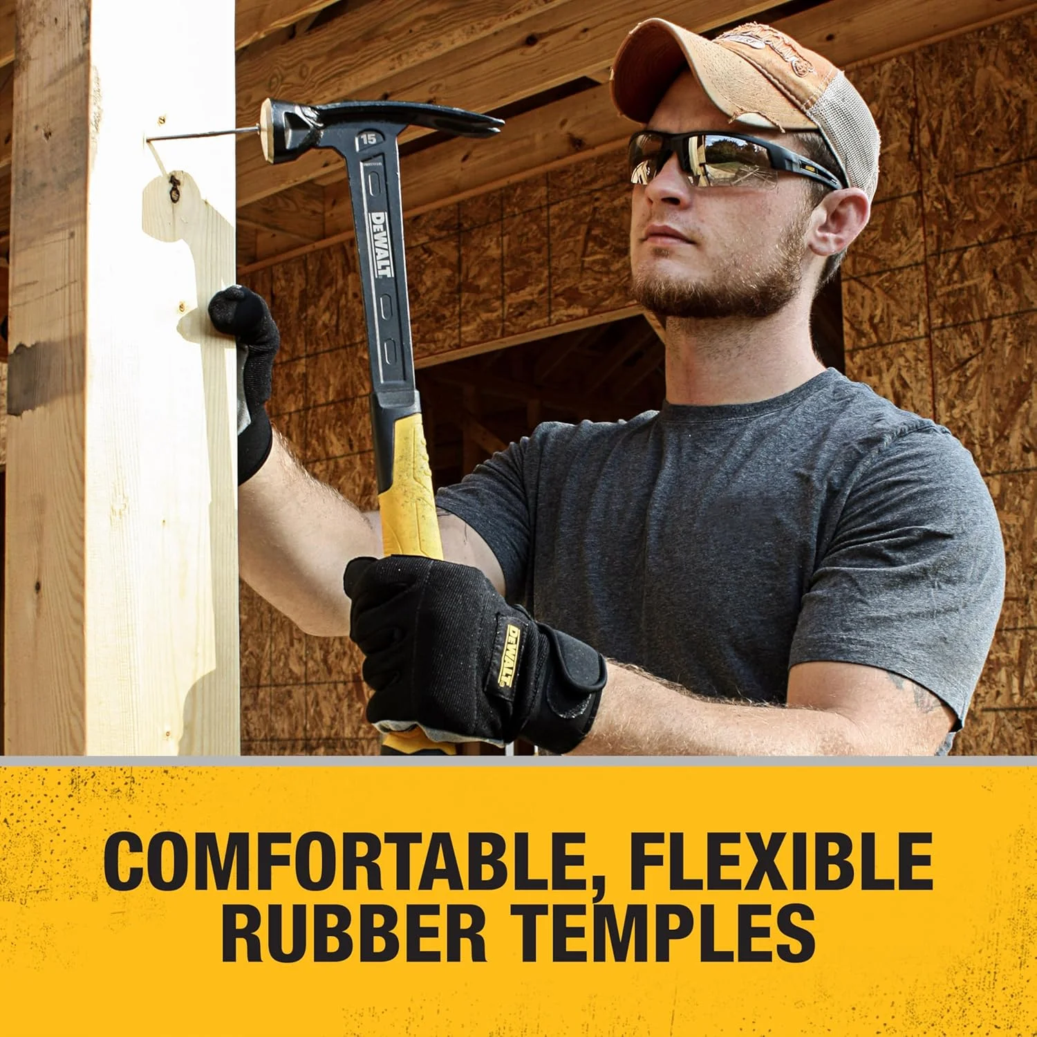 DEWALT Unisex DPG100 Half Frame Comfort Fit Protective Eyewear Black Frame Smoke Lens DEWALT Unisex DPG100 Half Frame Comfort Fit Protective Eyewear Black Frame Smoke Lens