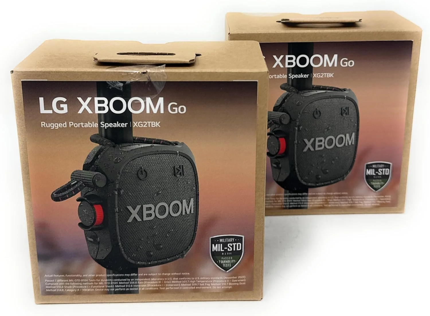 اسپیکر بلوتوثی قابل حمل ال جی XBOOM Go مدل XG2TBK - بسته 2 عددی با صدای قدرتمند اسپیکر بلوتوثی قابل حمل ال جی XBOOM Go مدل XG2TBK - بسته 2 عددی با صدای قدرتمند