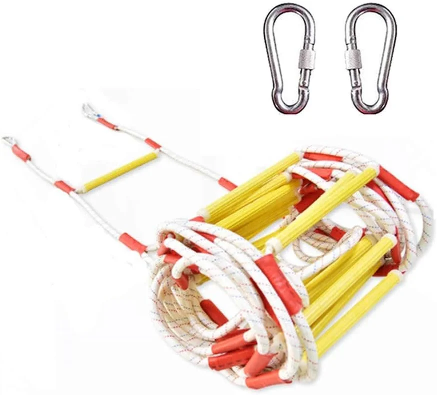 نردبان طنابی فرار اضطراری از آتش سوزی - نردبان تخلیه با قلاب - نردبان طنابی ایمنی در برابر آتش سوزی مقاوم، استقرار سریع و آسان برای استفاده - قابل حمل، جمع و جور و آسان برای نگهداری - قابل استفاده مجدد، 30 متر نردبان طنابی فرار اضطراری از آتش سوزی - نردبان تخلیه با قلاب - نردبان طنابی ایمنی در برابر آتش سوزی مقاوم، استقرار سریع و آسان برای استفاده - قابل حمل، جمع و جور و آسان برای نگهداری - قابل استفاده مجدد، 30 متر