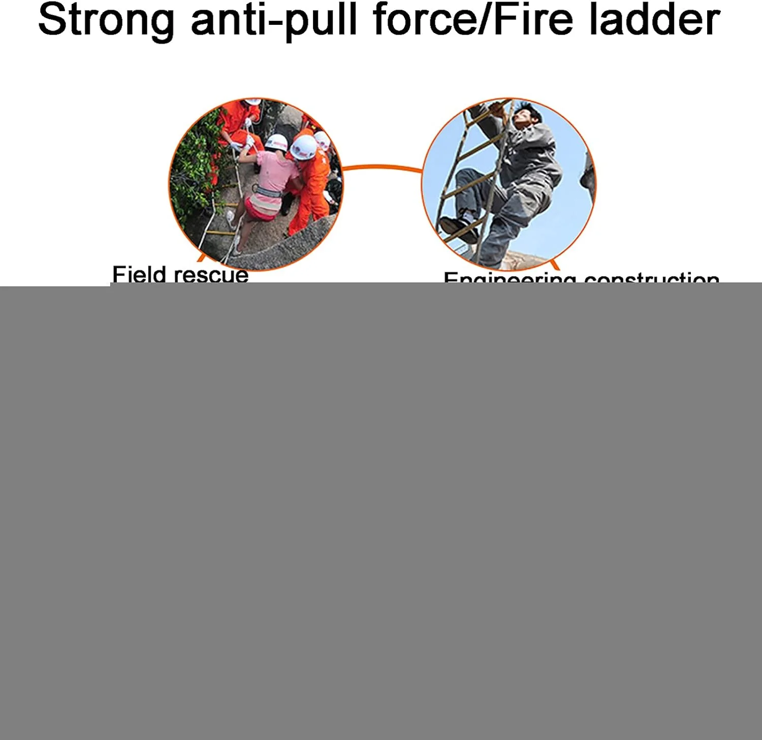 DHXYZM Rope ladder fire rescue ladder 3 M-50 M, emergency fire escape heavy safety ladders with carabiners, for windows and balconies for quick use in the fire