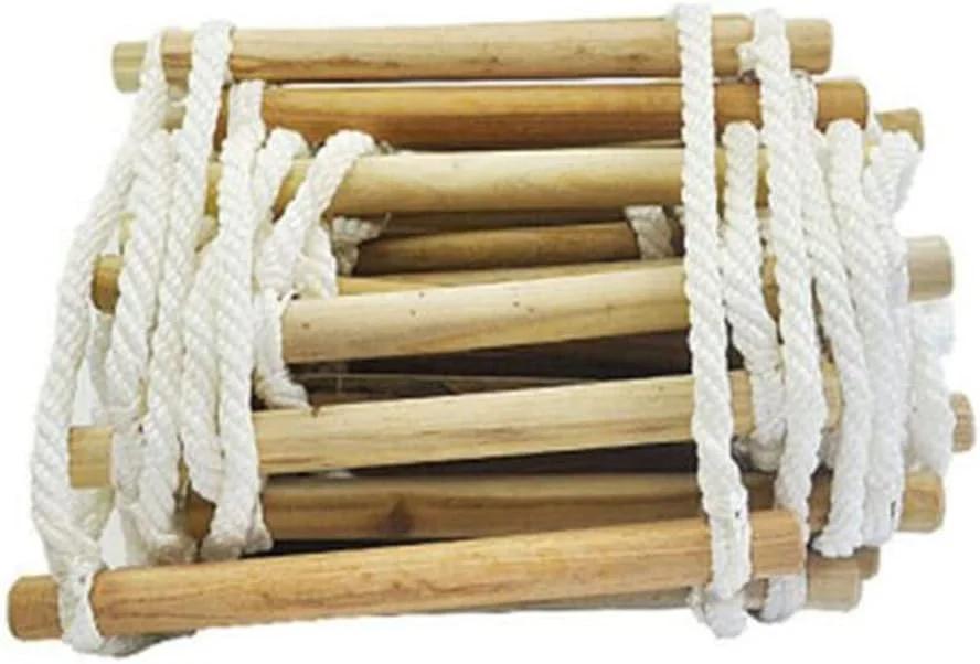 نردبان فرار از آتش SDFhNest، نردبان طنابی اضطراری مقاوم در برابر آتش، نردبان ایمنی اضطراری فرار از آتش با قلاب کارابین، فرار از پنجره و بالکن / 12 متر / 39 فوت (15 متر / 49 فوت)
