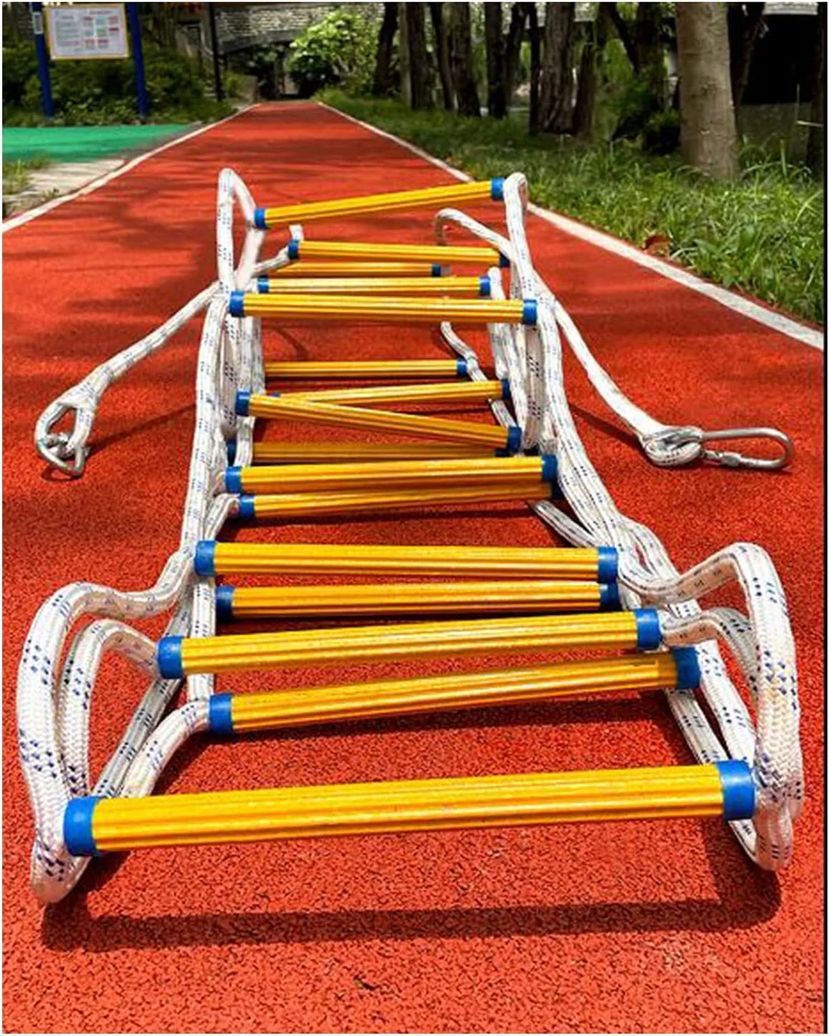 نردبان طنابی فرار اضطراری 3 متری، نردبان نرم، نردبان نجات طنابی ایمنی، پله های ضد لغزش، نردبان فرار صعودی Sphooks / 20 متر / 65.6 فوت