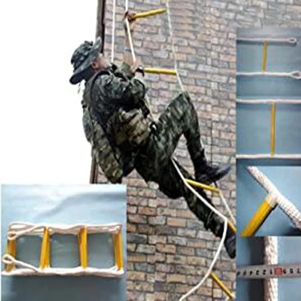 نردبان طنابی فرار اضطراری 3 متری، نردبان نرم، نردبان نجات طنابی ایمنی، پله های ضد لغزش، نردبان فرار صعودی Sphooks / 20 متر / 65.6 فوت