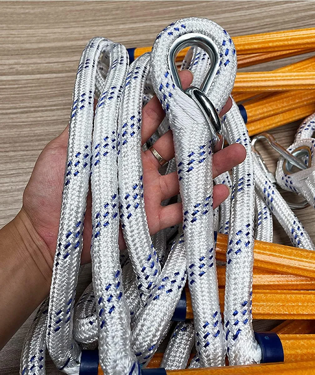 نردبان طنابی فرار اضطراری 3 متری، نردبان نرم، نردبان نجات طنابی ایمنی، پله های ضد لغزش، نردبان فرار صعودی Sphooks / 20 متر / 65.6 فوت