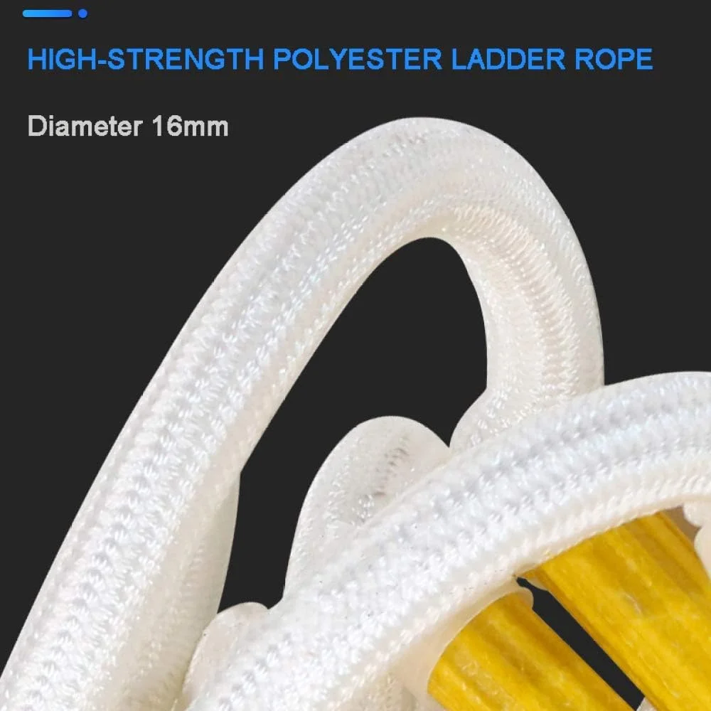 نردبان فرار اضطراری آتش نشانی HOKVJ، نردبان طنابی نرم مقاوم در برابر شعله، با قابلیت نصب سریع و آسان، برای فرار اضطراری، حوادث، تخلیه و تعمیر دیوار (رنگ: 20 متر)