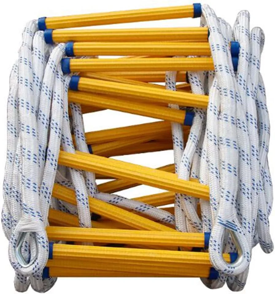 نردبان طنابی ایمنی، نردبان فرار از آتش، نردبان اضطراری فرار از آتش، نردبان نجات طنابی نردبان نرم نایلونی فضای باز برای کار در ارتفاع/25 متر/97.6 فوت