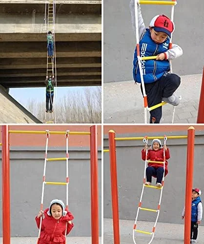 نردبان فرار اضطراری آتش نشانی، نردبان طنابی ایمنی مقاوم در برابر شعله، نردبان طنابی نجات با قابلیت نصب سریع، نردبان طنابی ایمنی ضد لغزش برای کار در فضای باز / 6 متر / 20 فوت نردبان فرار اضطراری آتش نشانی، نردبان طنابی ایمنی مقاوم در برابر شعله، نردبان طنابی نجات با قابلیت نصب سریع، نردبان طنابی ایمنی ضد لغزش برای کار در فضای باز / 6 متر / 20 فوت