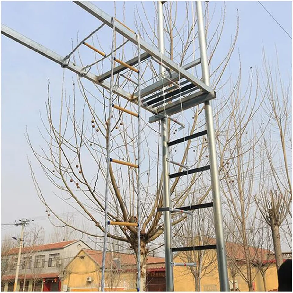 نردبان طنابی ایمنی، نردبان فرار از آتش، نردبان اضطراری فرار از آتش، نردبان نجات طنابی نردبان نرم نایلونی فضای باز برای کار در ارتفاع/25 متر/97.6 فوت