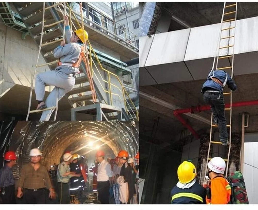 نردبان طنابی اضطراری فرار از آتش سوزی yJhSdch، نصب سریع و آسان، جمع و جور و با نگهداری آسان، 10 متر