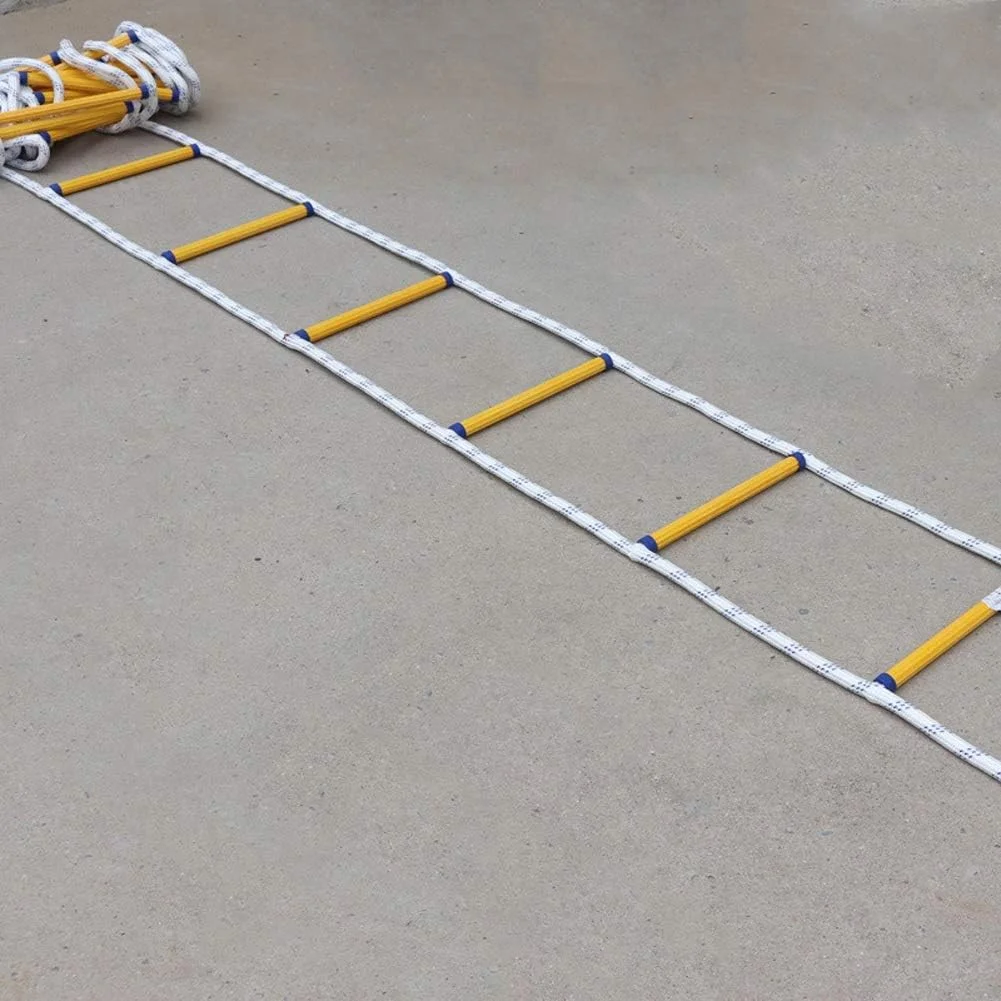 نردبان طنابی اضطراری فرار از آتش سوزی yJhSdch، نصب سریع و آسان، جمع و جور و با نگهداری آسان، 10 متر