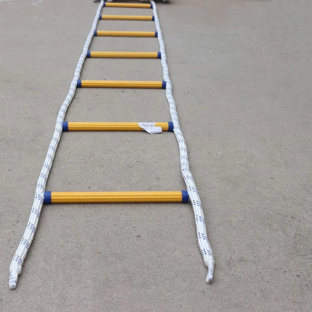نردبان طنابی اضطراری فرار از آتش سوزی yJhSdch، نصب سریع و آسان، جمع و جور و با نگهداری آسان، 10 متر