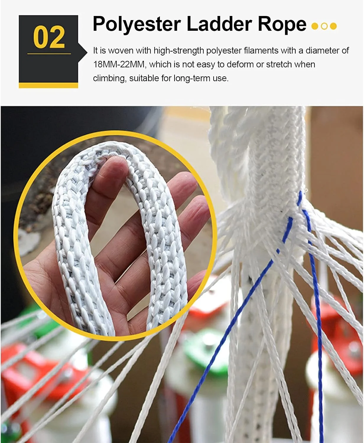 نردبان آتش نشانی اضطراری طناب ایمنی قابل استفاده مجدد نردبان طنابی فرار قابل حمل با قلاب برای استقرار سریع در آتش سوزی، ذخیره سازی آسان، ظرفیت وزنی تا 420 کیلوگرم 2-9 طبقه 3 متر 5 متر 7 متر (اندازه: 15 متر) دو برابر نردبان آتش نشانی اضطراری طناب ایمنی قابل استفاده مجدد نردبان طنابی فرار قابل حمل با قلاب برای استقرار سریع در آتش سوزی، ذخیره سازی آسان، ظرفیت وزنی تا 420 کیلوگرم 2-9 طبقه 3 متر 5 متر 7 متر (اندازه: 15 متر) دو برابر