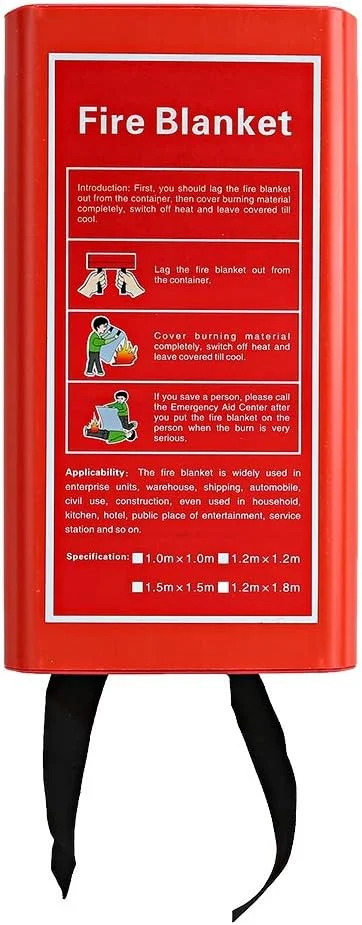 پتو اطفاء حریق اضطراری JEOZBM، پتو مقاوم در برابر آتش، پتو فایبرگلاس برای ایمنی و بقا در خاموش کردن آتش برای آشپزخانه منزل (1.5 متری - سفید) پتو اطفاء حریق اضطراری JEOZBM، پتو مقاوم در برابر آتش، پتو فایبرگلاس برای ایمنی و بقا در خاموش کردن آتش برای آشپزخانه منزل (1.5 متری - سفید)