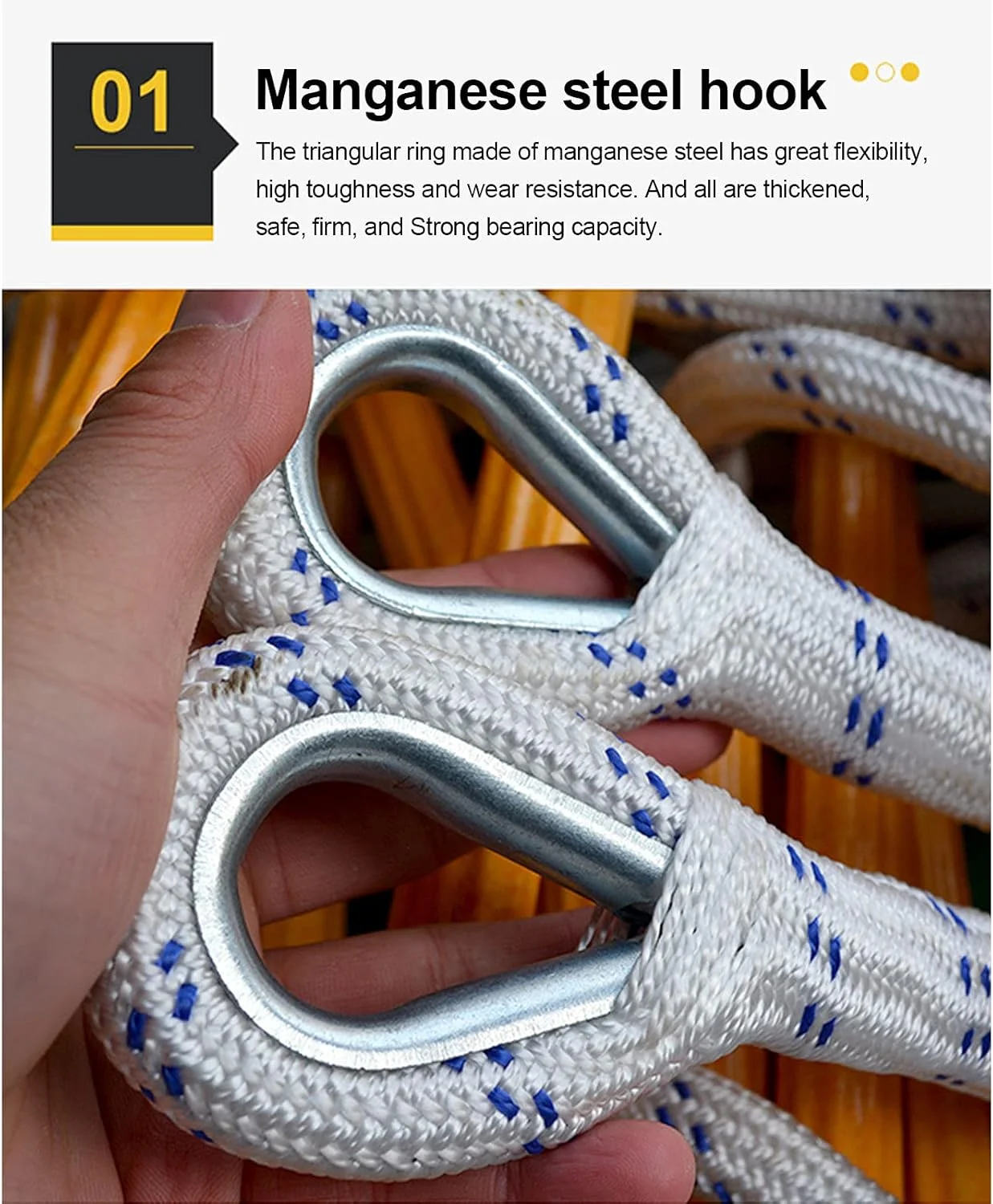 نردبان آتش نشانی اضطراری طناب ایمنی قابل استفاده مجدد نردبان طنابی فرار قابل حمل با قلاب برای استقرار سریع در آتش سوزی، ذخیره سازی آسان، ظرفیت وزنی تا 420 کیلوگرم 2-9 طبقه 3 متر 5 متر 7 متر (اندازه: 15 متر) دو برابر نردبان آتش نشانی اضطراری طناب ایمنی قابل استفاده مجدد نردبان طنابی فرار قابل حمل با قلاب برای استقرار سریع در آتش سوزی، ذخیره سازی آسان، ظرفیت وزنی تا 420 کیلوگرم 2-9 طبقه 3 متر 5 متر 7 متر (اندازه: 15 متر) دو برابر