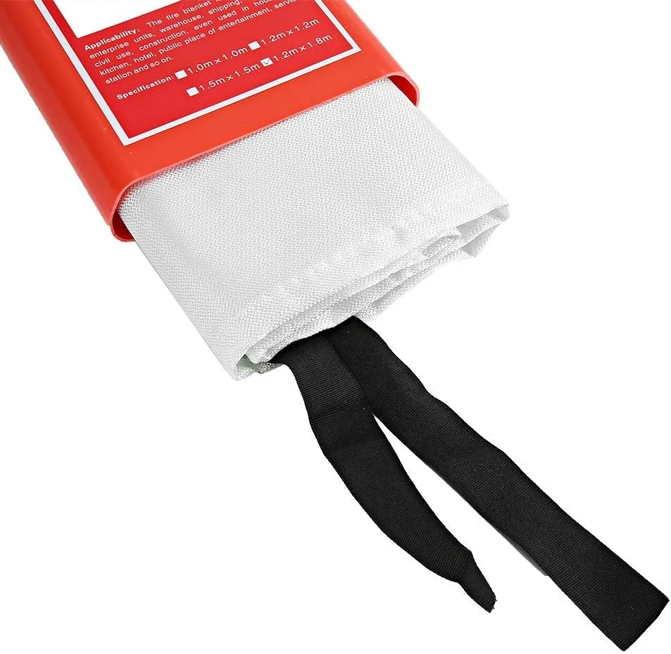 پتو اطفاء حریق اضطراری JEOZBM، پتو مقاوم در برابر آتش، پتو فایبرگلاس برای ایمنی و بقا در خاموش کردن آتش برای آشپزخانه منزل (1.5 متری - سفید)