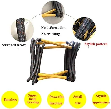 نردبان طنابی فرار - نردبان های طنابی ایمنی مقاوم در برابر آتش - نجات آویزان کار هوایی، 25 متر (590.5 اینچ)