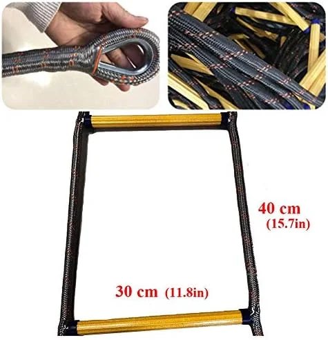 نردبان طنابی فرار - نردبان های طنابی ایمنی مقاوم در برابر آتش - نجات آویزان کار هوایی، 25 متر (590.5 اینچ)