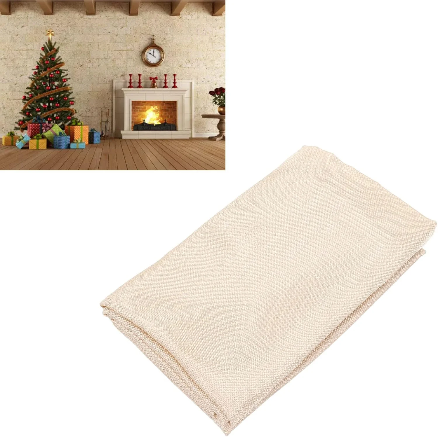 پتو آتش نشانی، مقاوم در برابر درجه حرارت بالا، پتو ایمنی ضد حریق، محافظت مستقیم در برابر آتش، تاشو و چند منظوره برای مصارف خانگی