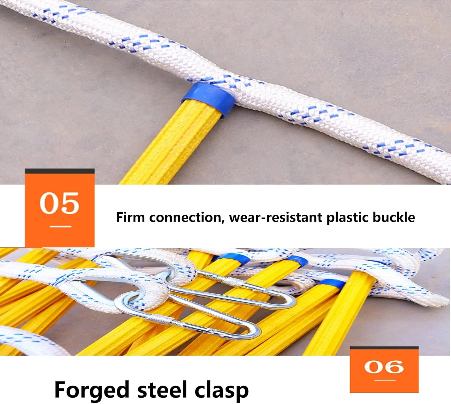 SDFhNest Fire Escape Ladder, Fire Escape Ladder Emergency Safety Rope Ladders Safety Ladders with Snap Hooks Flame Retardant Home The Climb Fire Escape/25M/82Ft (15m/49ft) SDFhNest Fire Escape Ladder, Fire Escape Ladder Emergency Safety Rope Ladders Safety Ladders with Snap Hooks Flame Retardant Home The Climb Fire Escape/25M/82Ft (15m/49ft)