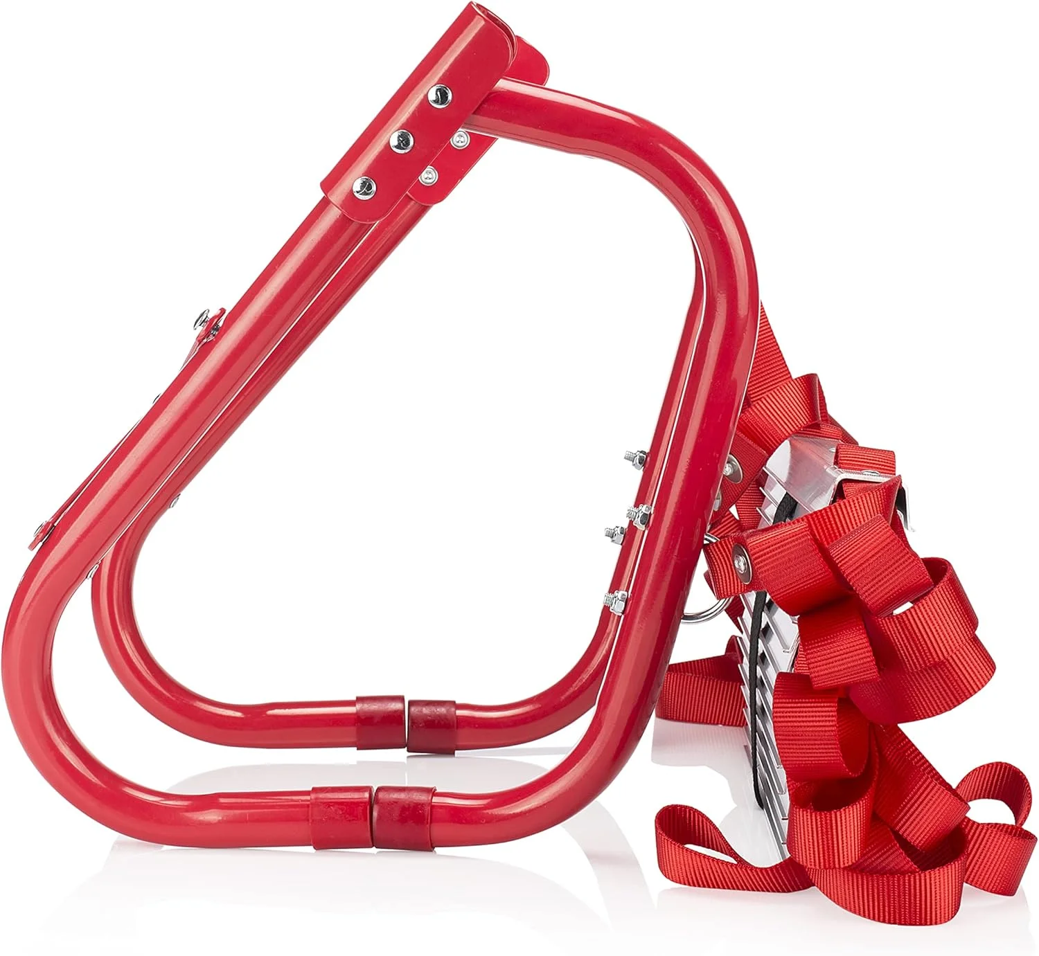 نردبان فرار از آتش Smartwares، 4.5 متری، مدل BBVL، ظرفیت 450 کیلوگرم، نصب جهانی پنجره، فولاد آلیاژی، قرمز