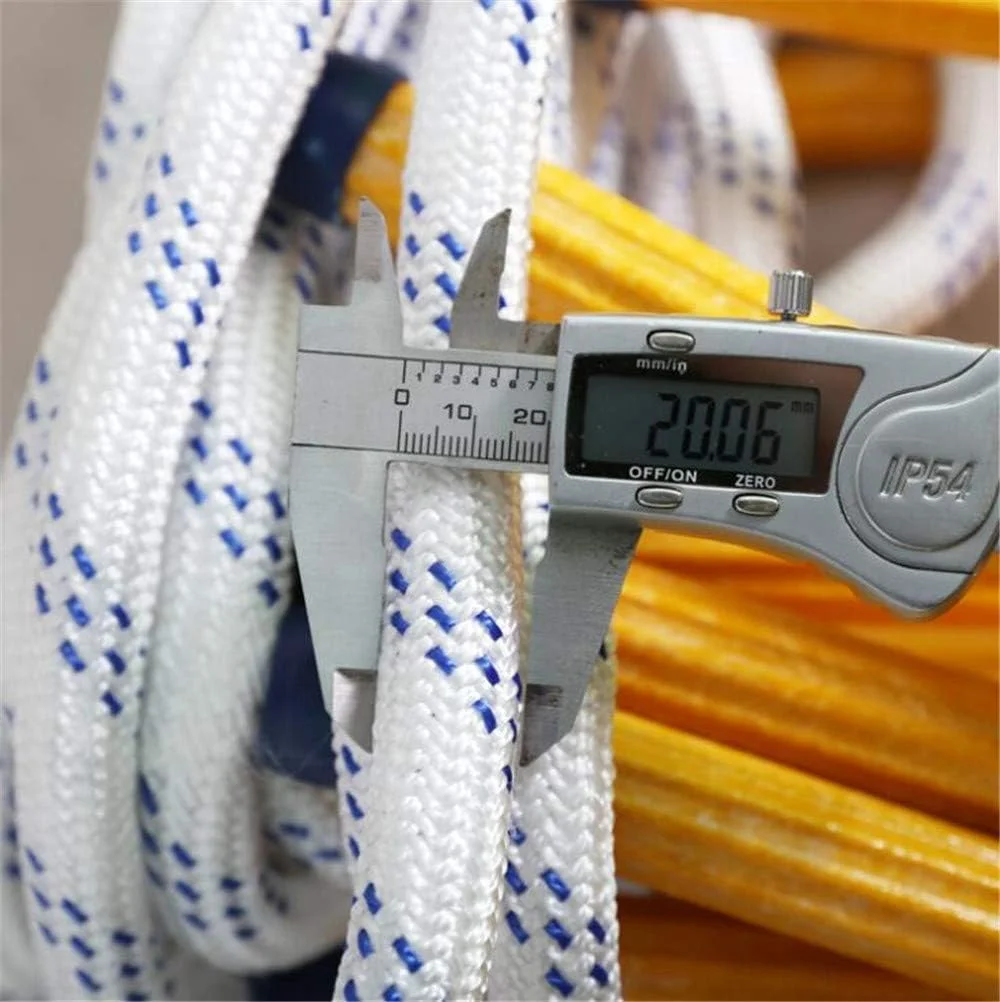 نردبان آتش نشانی اضطراری bltHlbc با طناب ایمنی مقاوم در برابر آتش و کارابین برای استقرار سریع در آتش سوزی، نردبان نجات آتش نشانی 2-3 طبقه، ظرفیت وزنی تا 900 کیلوگرم، 4 متر